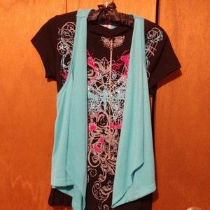 Rocker girl tshirt and vest
